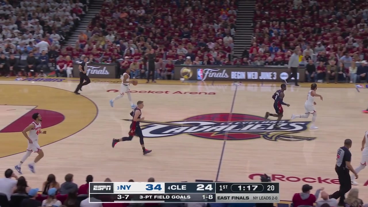 Jalen Brunson is called for an illegal screen with a replay