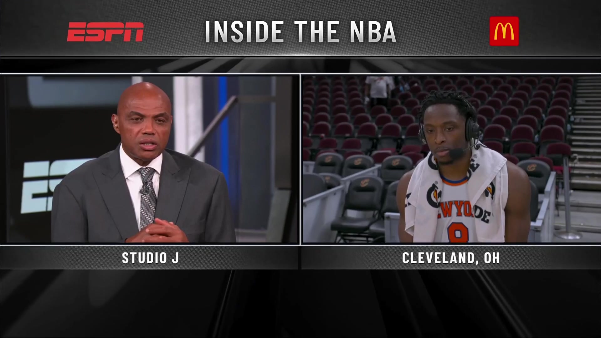 Charles Barkley to OG Anunoby What is your real nameAnunoby answers OguguaBarkley tries to pronounce it correctly