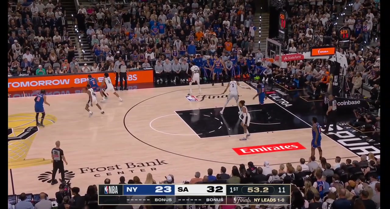 Dylan Harper forces a back court violation on Mcbride
