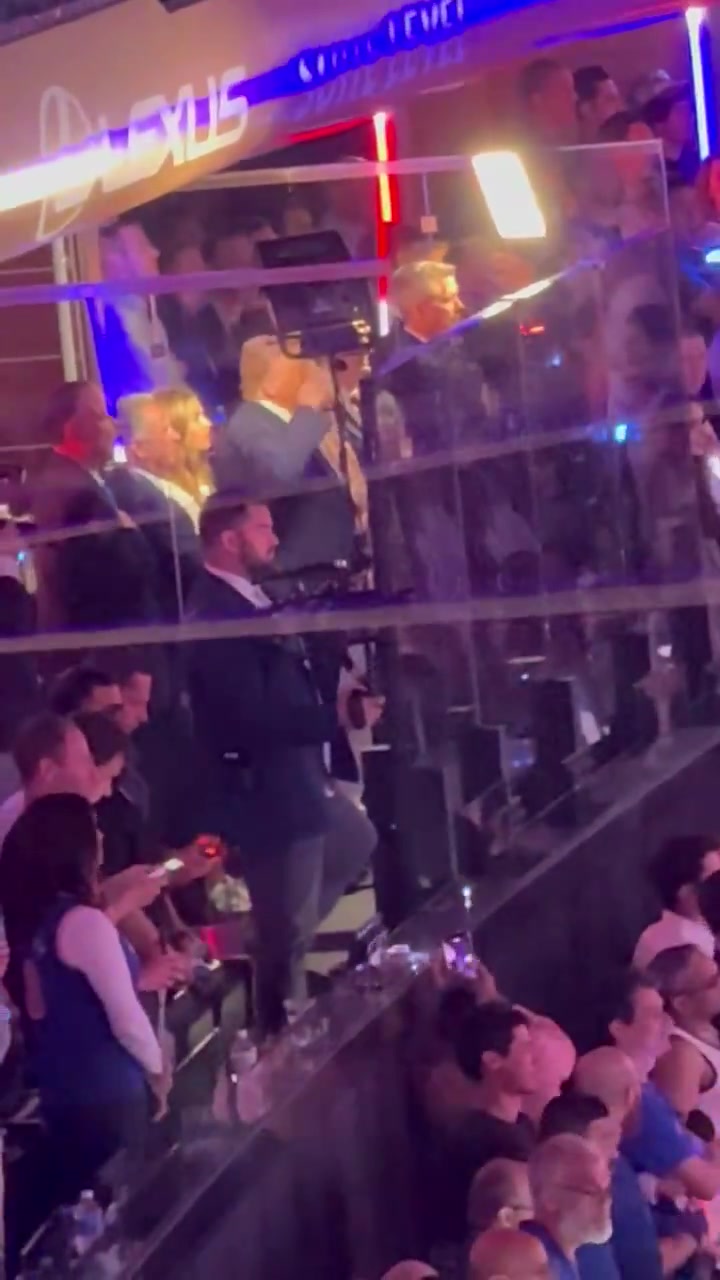 Arena erupts in boos as The President is shown on the jumbotron