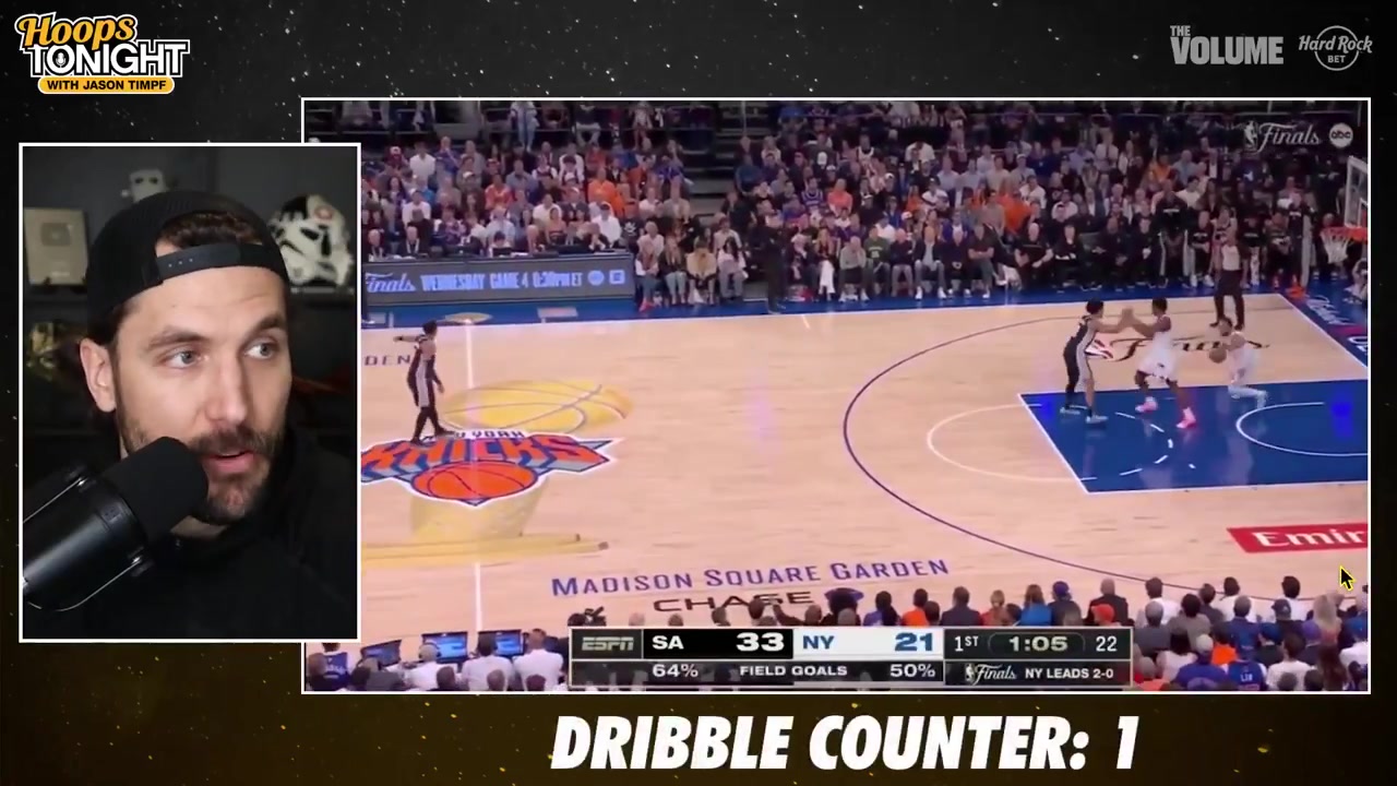 Jalen Brunson dribbles the ball 21 times in one possession without passing the ball