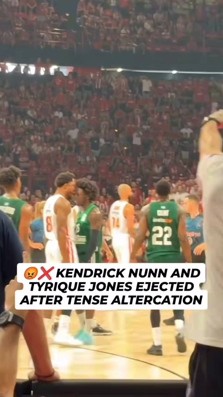 Tyrique Jones punched Kendrick Nunn after both were ejected in a Greek Basket League game