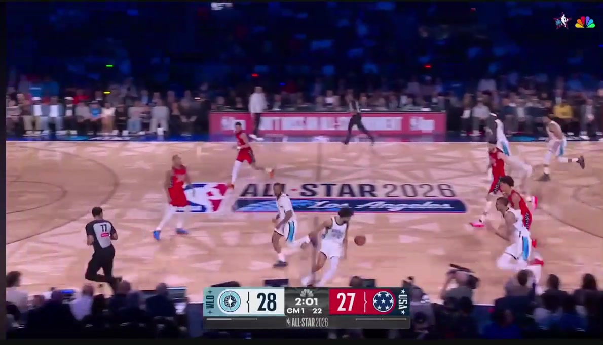 Victor Wembanyama made the same mistake of passing at someone's back that he did against the Knicks to cost them game 2 in the all star game this year