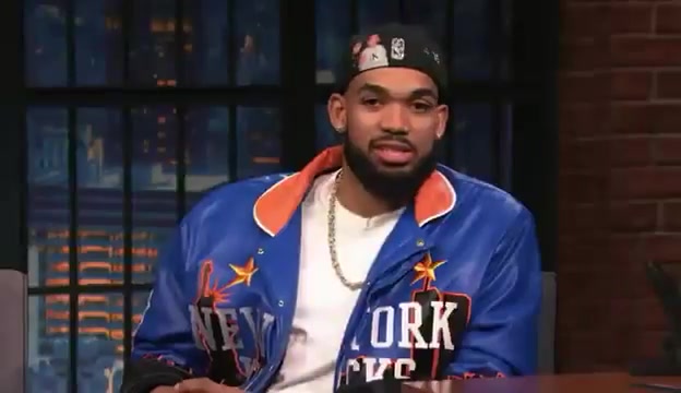 Late Night with Seth Meyers Karl-Anthony Towns It was so amazing to see our team bring together New YorkHell I saw Brooklyn celebrating for the Knicks and they have a whole team