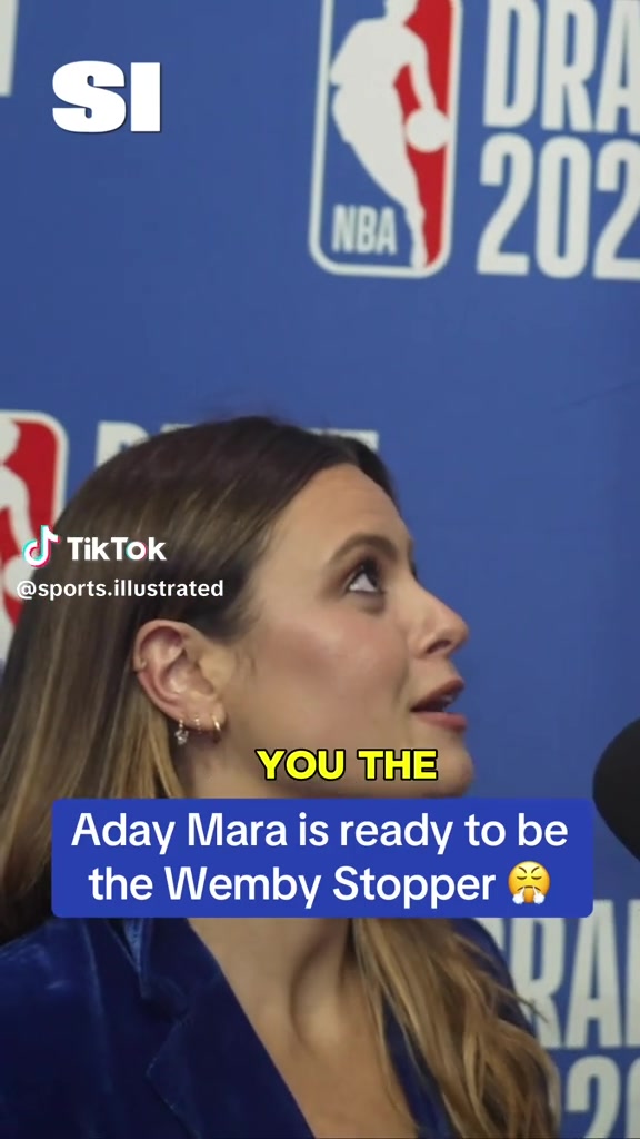 Aday Mara on being called the Wemby stopper Im ready yea I dont know how yet But I will do it