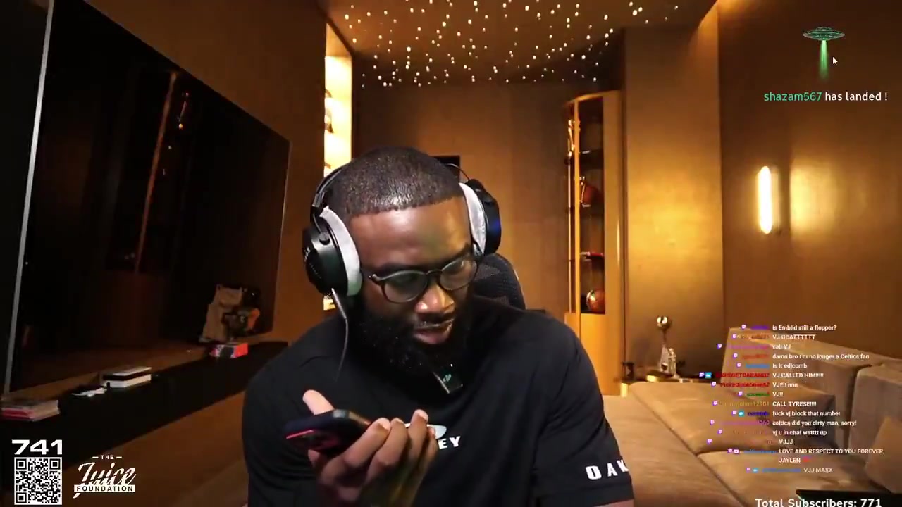 VJ Edgecombe called into Jaylen Brown's Twitch live You on str3am gang it's JB I know it's JB bruh I got your number