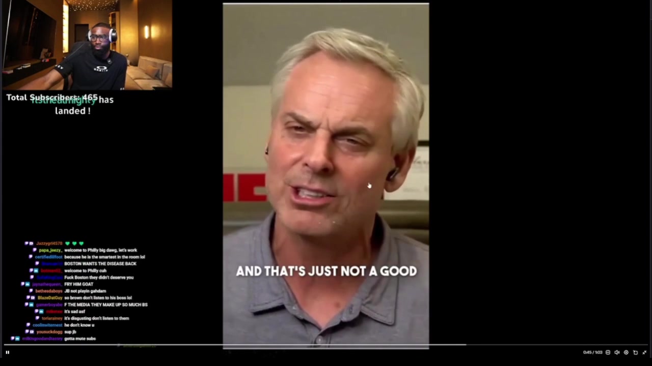 Jaylen Brown stramed live his response to Colin Cowherd saying athletes shouldn't livestram The world craves authenticity right now Everything is so PR Everything is so scripted Everything is so fictional or packaged People want real emotions and to see what's real