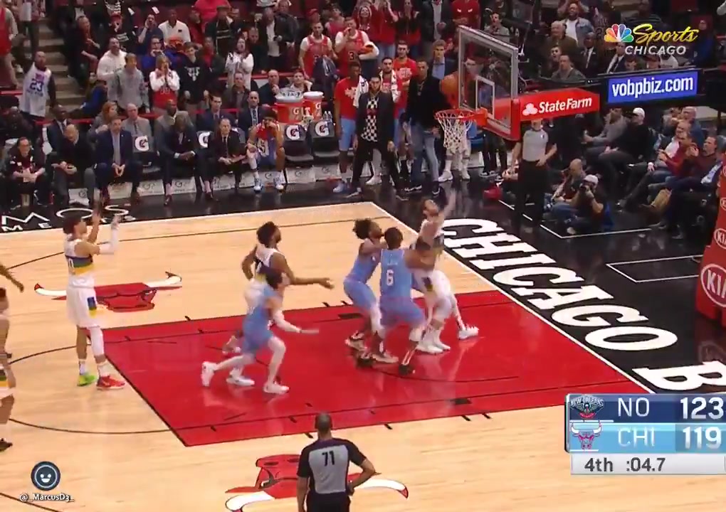 Christiano Felicio with the incredible put-back dagger to put the game out of reach
