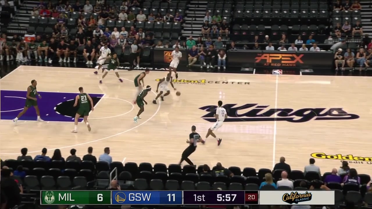 Steve Settle III with the layup and then the And-1 and the 3-pointer for quick 7 points