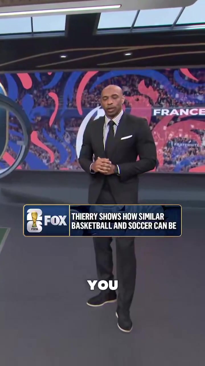 Soccer legend Thierry Henry explains how very similar soccer and basketball are using Mason Plumlee