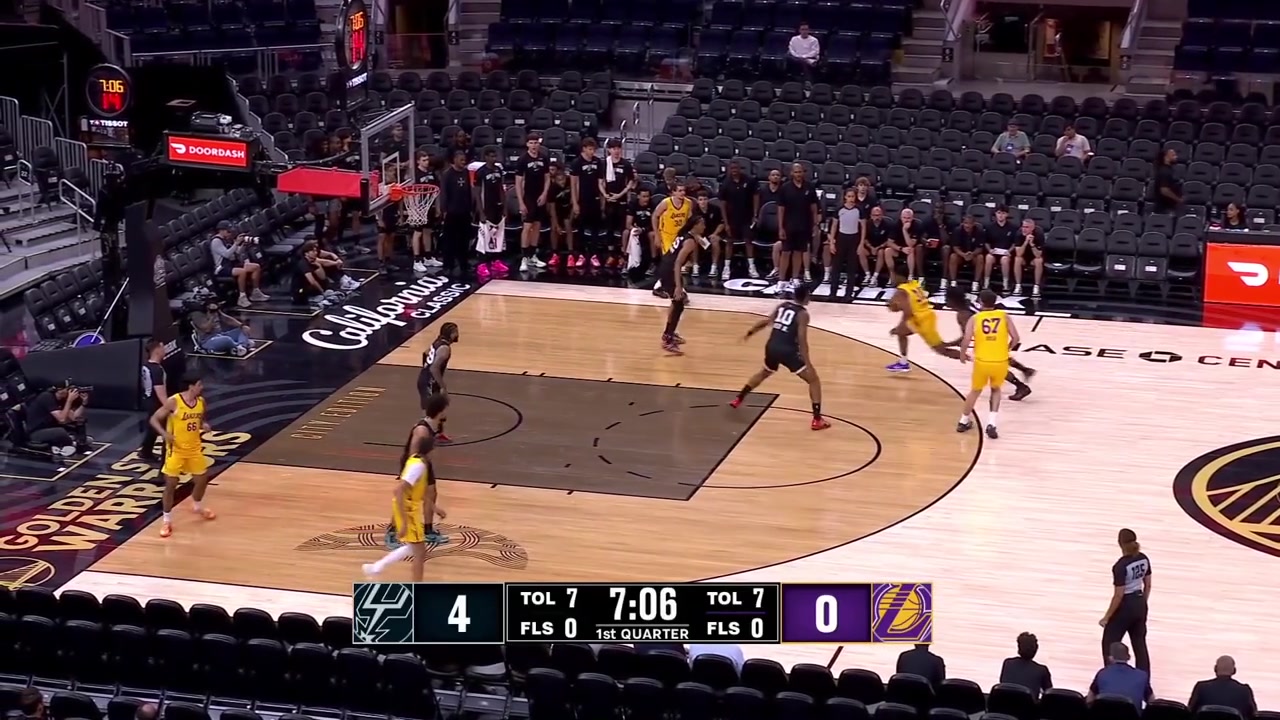 Cameron Carr with the pump fake goes around the defender and scores the layup with replays