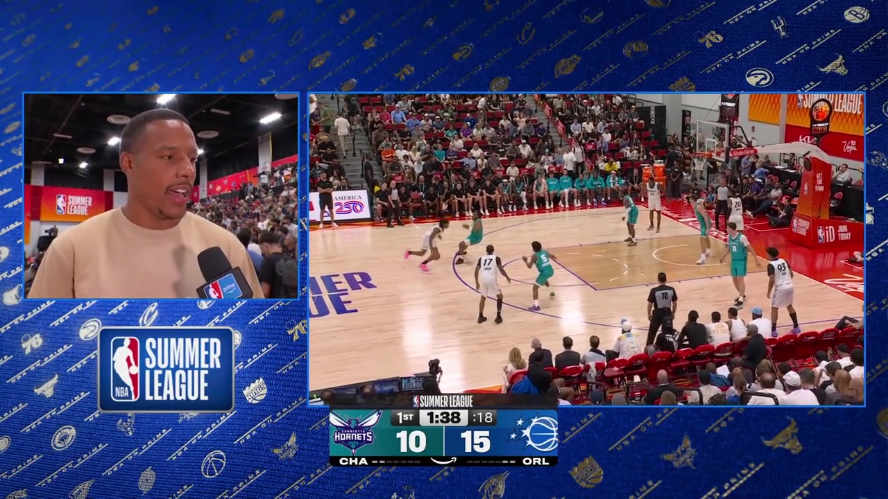 Christian Anderson finds Latrell Wrightsell Jr for a 3-pointer on the fastbreak