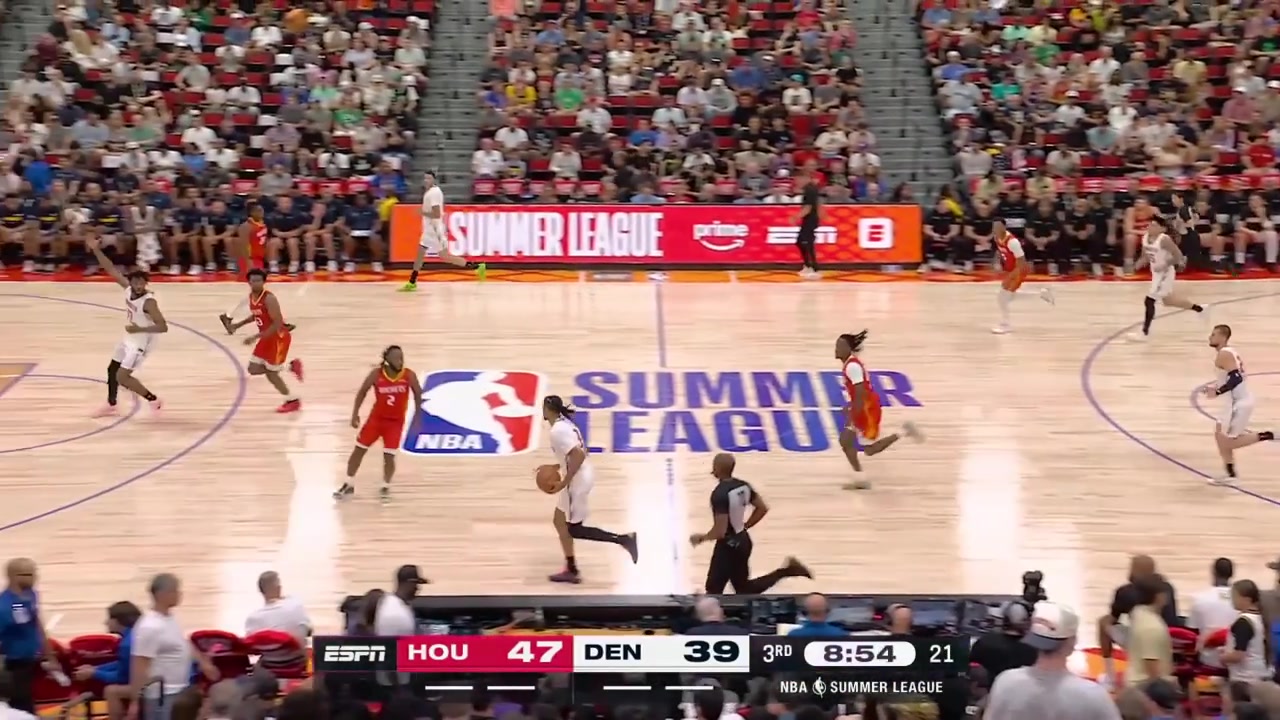 Bryce Hopkins' dunk attempt gets rejected by Michael Foster Jr the Rockets turn the ball over and Bryce Hopkins goes full force for the fastbreak one-handed jam this time with replays