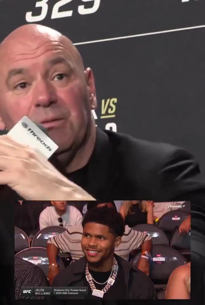 Dana White Crashes Out After UFC Broadcast Mistook Boxing Champion For OKC's Jalen Williams They put him up as a fucking OKC NBA player Are you fucking kidding me