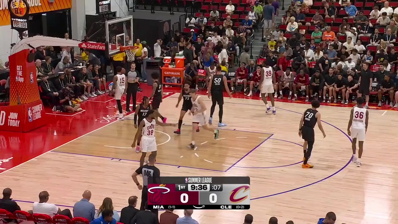 Meleek Thomas first quarter highlights vs Miami Heat - 13 points 1 Rebound and 1 Assist finds Jaxson Robinson for the jumper goes the full court for a layup hits a step back 3 in the defender's face hits a 3-pointer and then a logo range 3 over a defender then makes an easy la