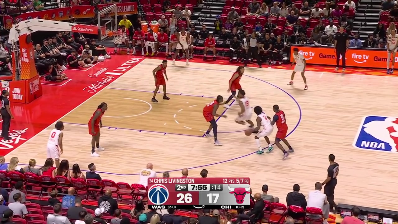 Caleb Wilson soars for the putback tip in gets a steal and finishes with the two-handed dunk