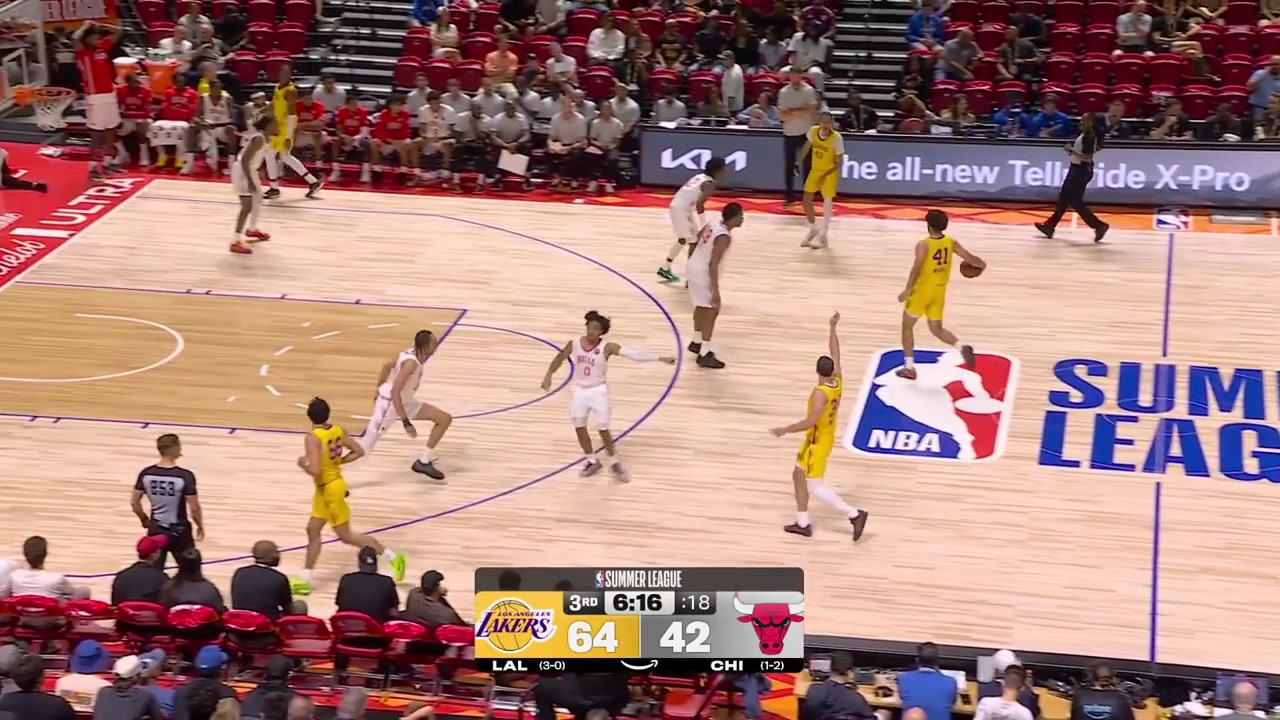 Cameron Carr with the driving dunk off a pass by Anton Watson catching Jaylin Sellers late on the back door closeout with a replayThe Lakers are getting close to secure the 1st seed in the 2026 NBA Summer League and will be part of the 2026 NBA Summer League playoffs