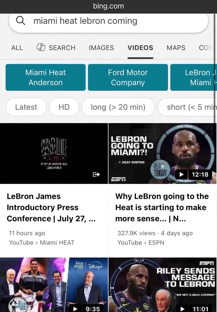 The Miami Heat YouTube channel scheduled a video titled 'LeBron James Introductory Press Conference July 27 2026' - The video was then made private