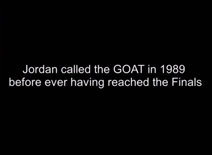 Michael Jordan being called the GOAT when he had 0-1 rings