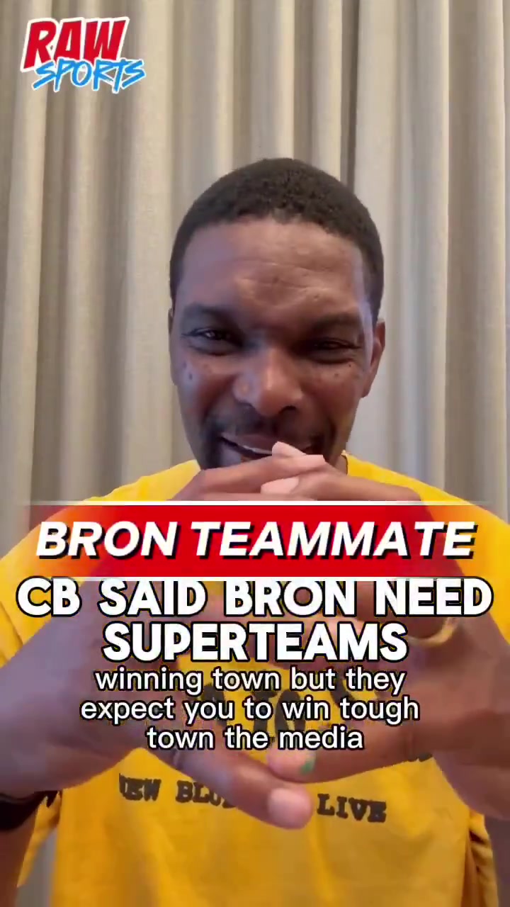 Chris Bosh On the Philadelphia 76ers and LeBron James building superteams The media is about to be crazy especially with LeBron being there and keeping the superteams alive Thats what I think LeBron James purpose is right now to keep the superteams alive Well see how it goes next year