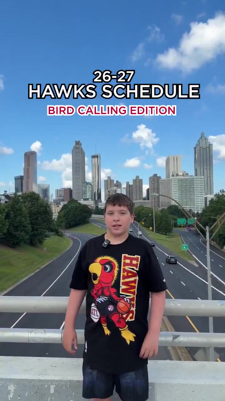 Official Atlanta Hawks schedule video for '26-'27 feat the bird call kid Samuel Henderson