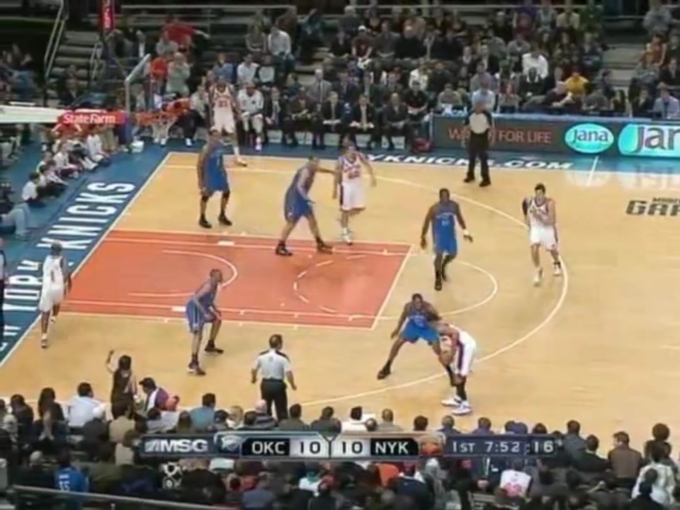 Knick T-Mac with the And 1 - his first FGM as a Knickerbocker
