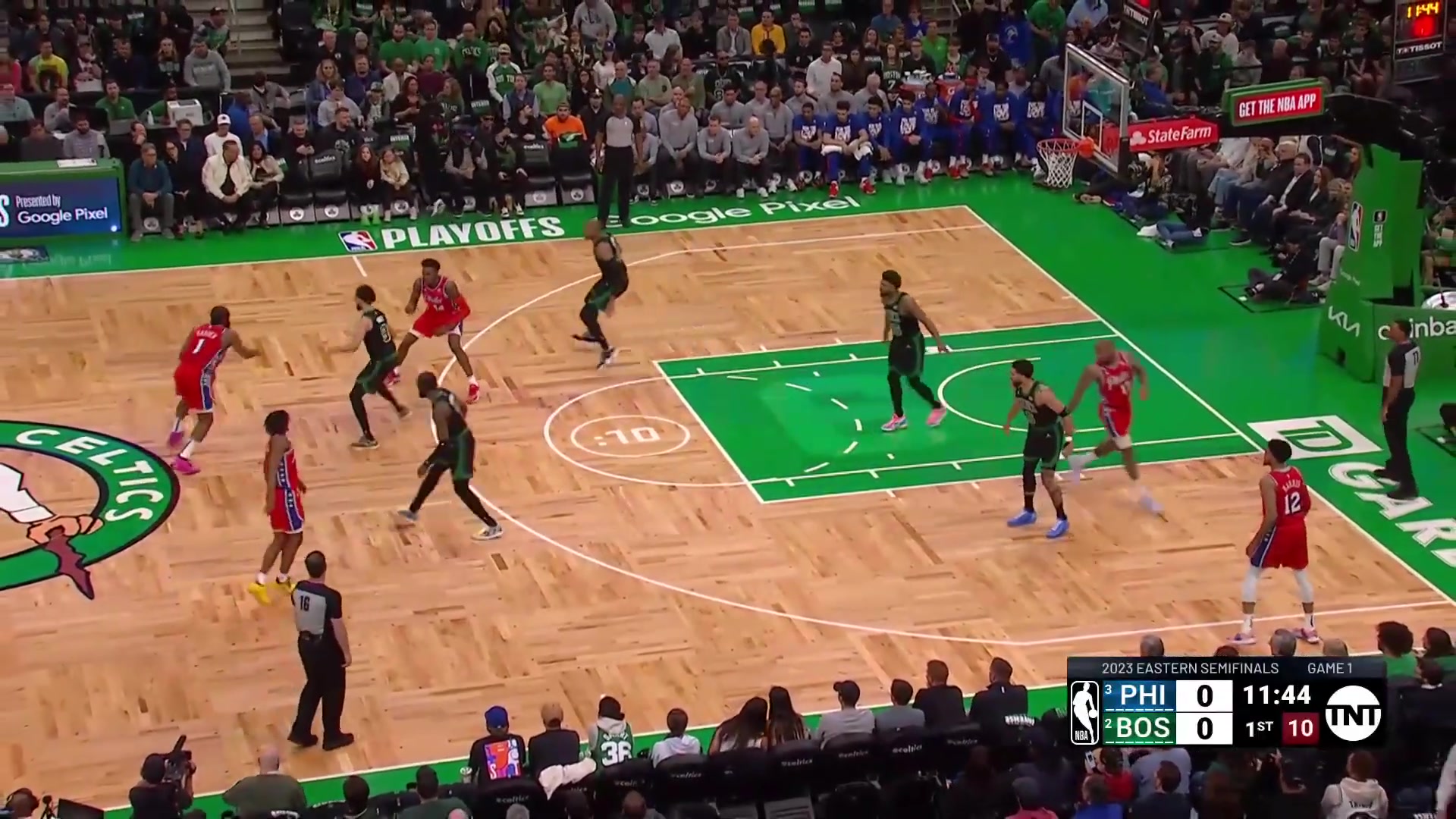James Harden scores 45 points and the game winner vs the Celtics 2023 ECSF Game 1