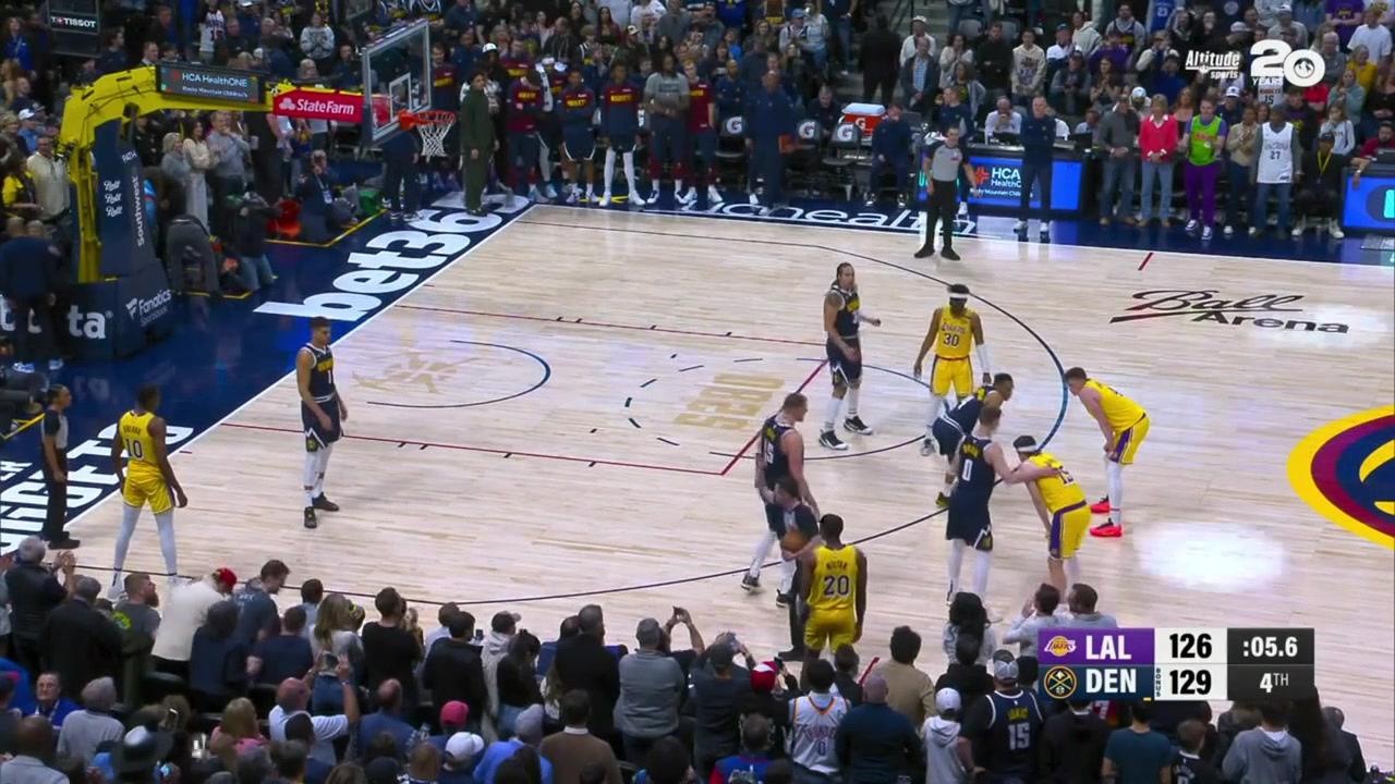 Russell Westbrook with the steal and the dunk at the other end to seal the game for the Nuggets With replays and Westbrook's reactions Nuggets vs Lakers - 3142025
