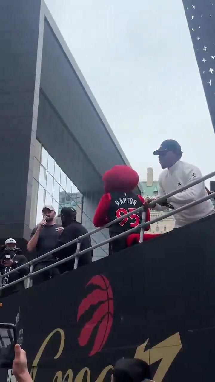 LindsayDunnTV This is Kyles Day but isnt this LeBronto Ladies and gentleman Kevin Love at Kyle Lowrys block party to celebrate his jersey getting retired this year by the Raptors