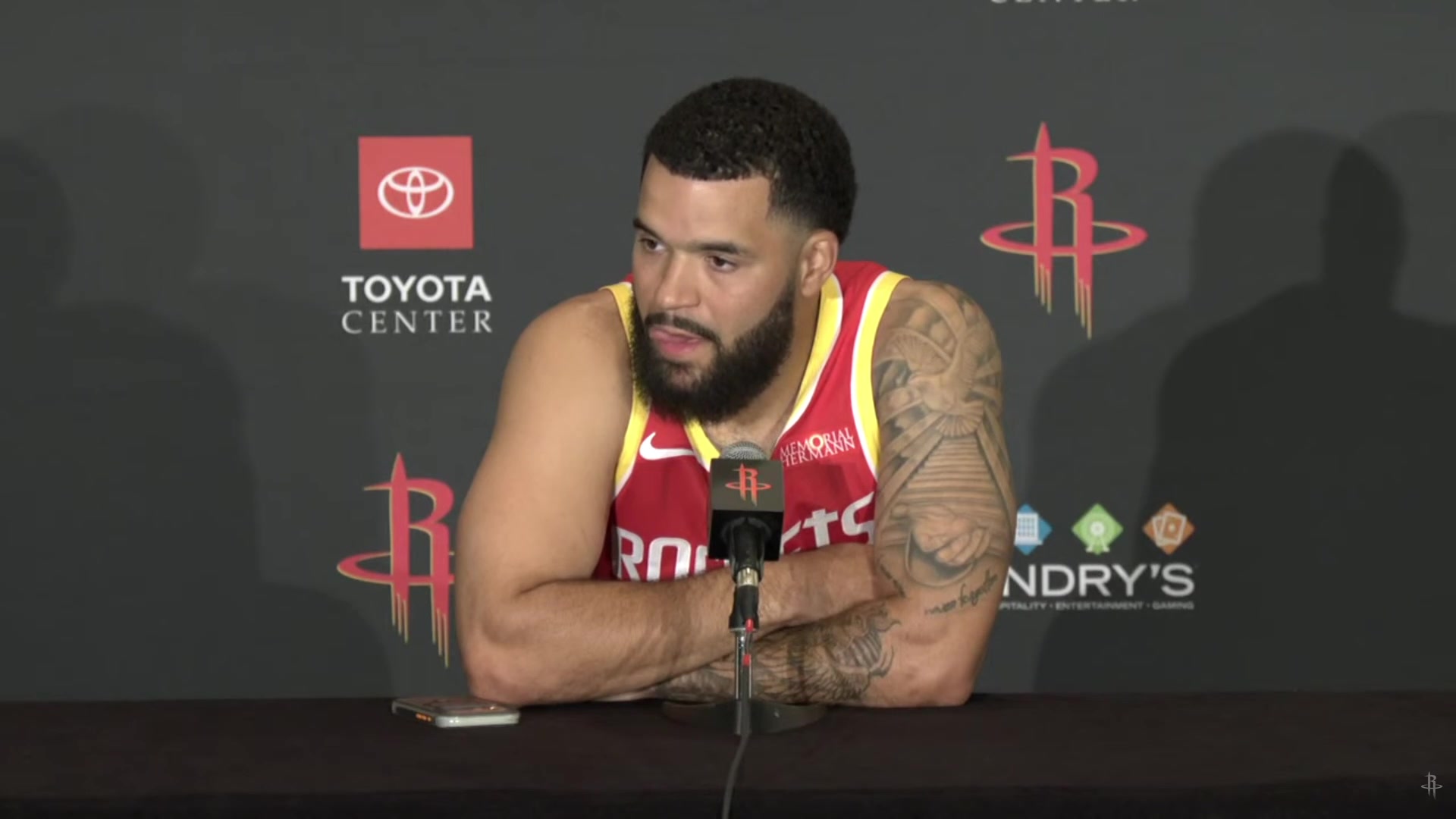 Fred VanVleet is excited that he will finally get to play with Kevin Durant and Reed Sheppard as he sat out last yearHe is even enjoying media day