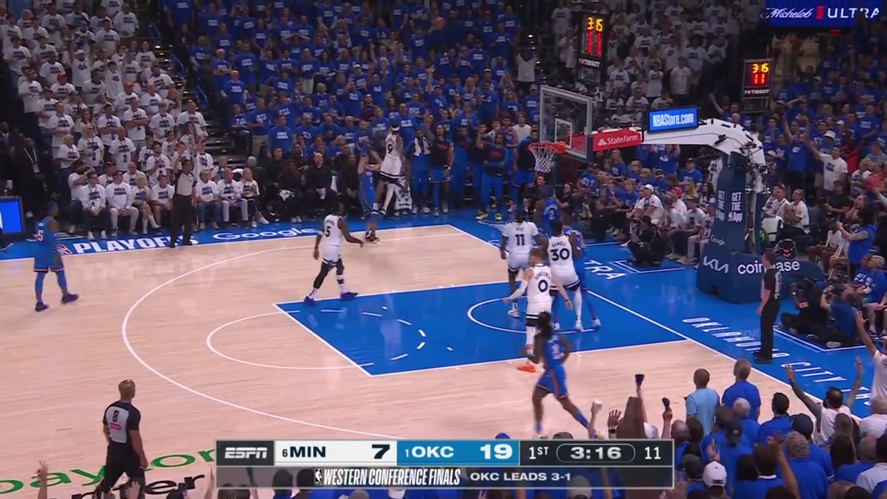 Nickeli Alexander-Walker blows the open layup and Shai Gilgeous-Alexander punishes with a 3-pointer at the other end The Timberwolves are 316 from the field to start the game