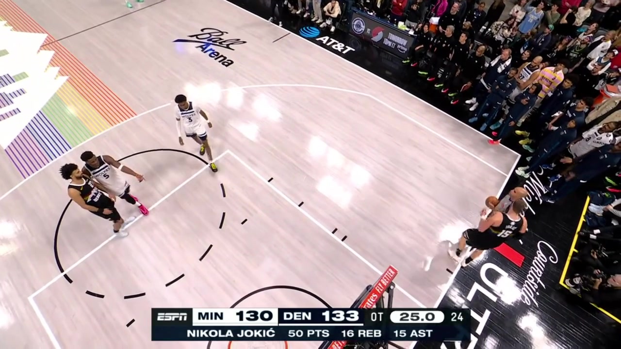 Anthony Edwards receives his 2nd technical foul and is being ejected from the game with 205 seconds remaining in overtime He is also pointing out on people
