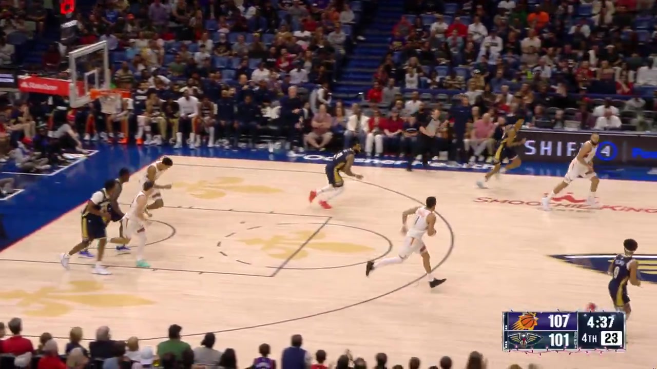 Trey Murphy III buries a clutch three The Pelicans are on a 9-0 run and are now down by only three