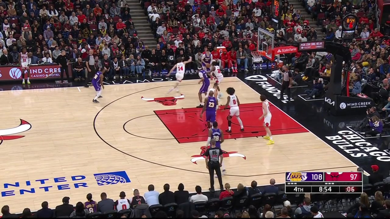 Rui Hachimura with the 3-pointer to beat the shot clock - 911 from the field 45 from 3