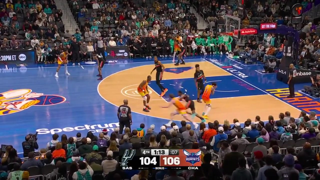 Mitch Johnson wants to challenge the 3-point foul the ref grants it but then the refs decide to cancel coach's challenge with replays Miles Bridges make all 3 clutch free throws