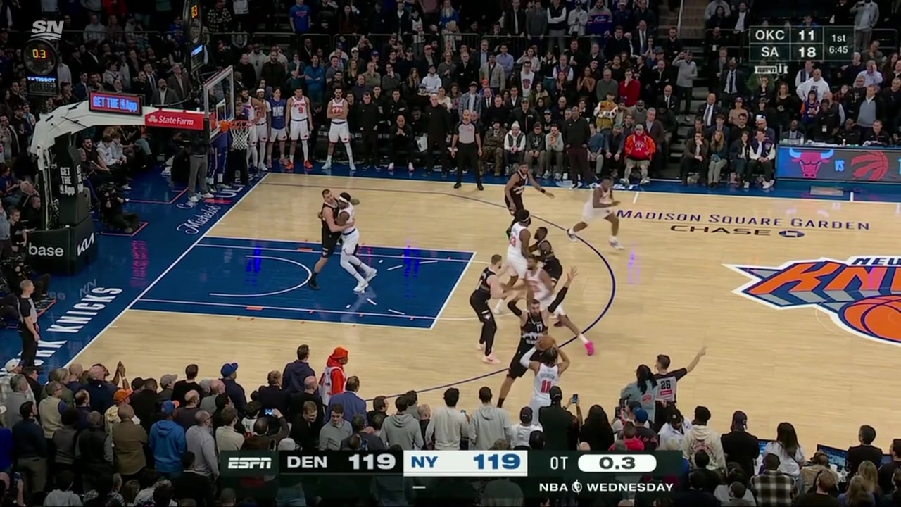 Nikola Joki breaks up the lob attempt with 03 seconds left sending the game to double overtime