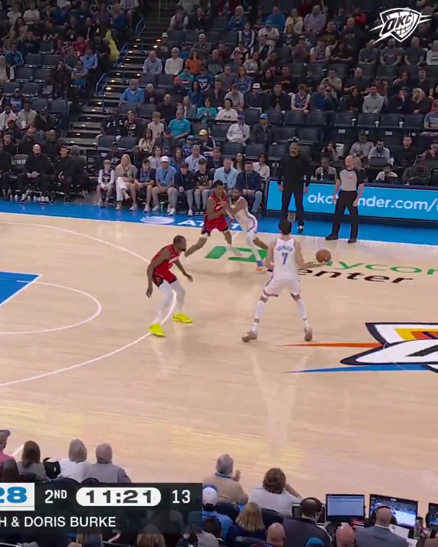 Chet takes KD right to the bucket for the score a putback after the rebound the next possession