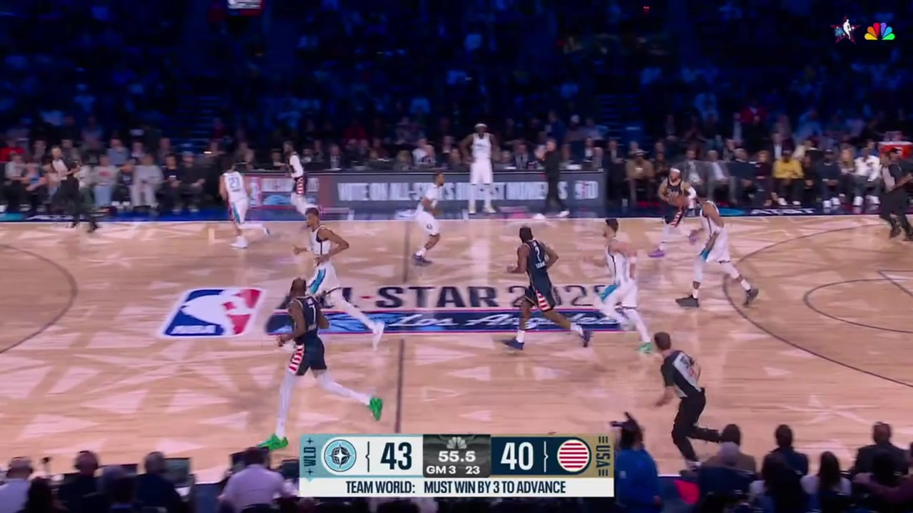 Kawhi Leonard with the clutch And-1 with replays