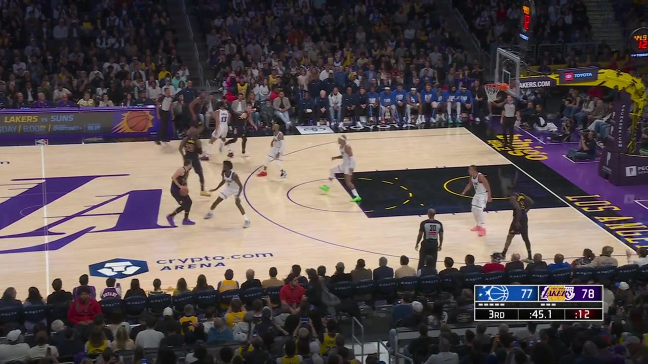Luka puts about 55 moves on Jonathan Isaac to get the score