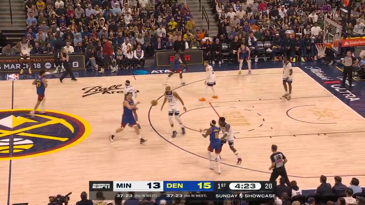 Nikola Joki gets past Rudy Gobert and finishes with the reverse layup