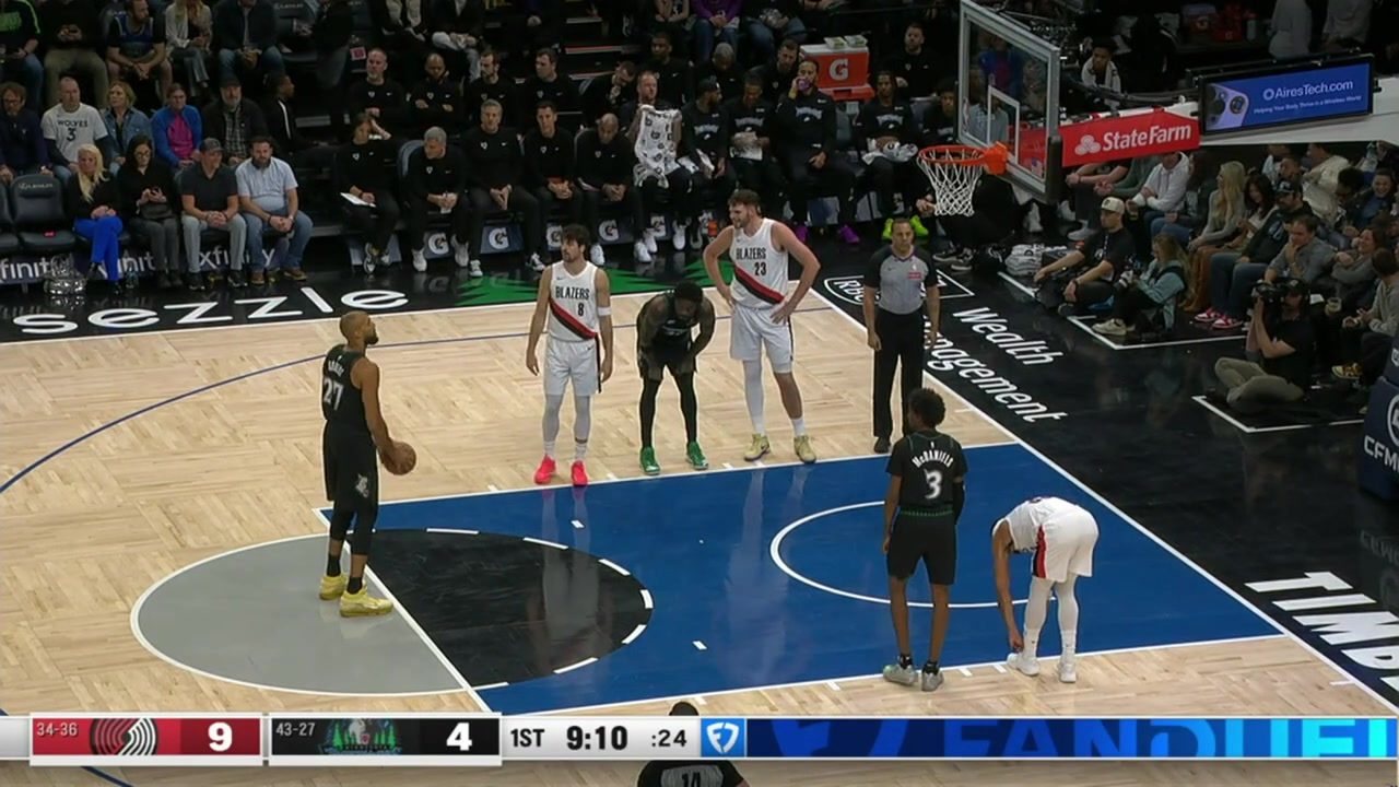 Lowlight Rudy Gobert airballs his first free throw of the night