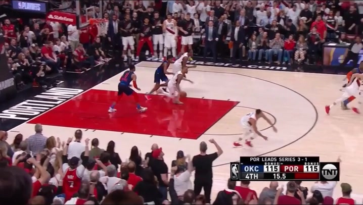 7 years ago Damian Lillard hits an epic game winner to eliminate the Thunder