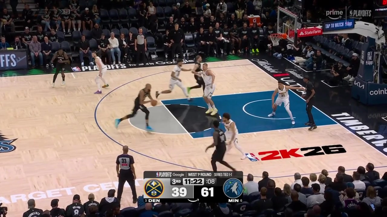 Rudy Gobert gives Nikola Joki a taste of his own medicine with slick footwork and a tough hook shot