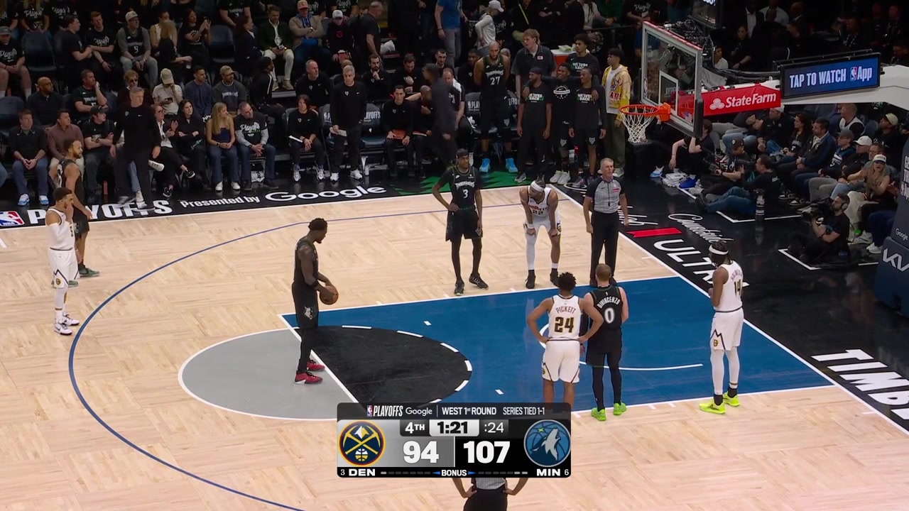 'Wolves in 5' chants at the end of game 3 as the Timberwolves go up 2-1 in the series against the Nuggets