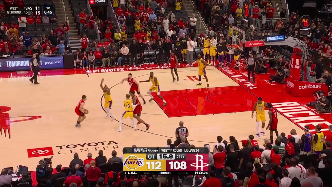 Lowlight Alperen Sengun airballs the 3-pointer to cut the lead to 1 getting the Lakers closer to a 3-0 in the series