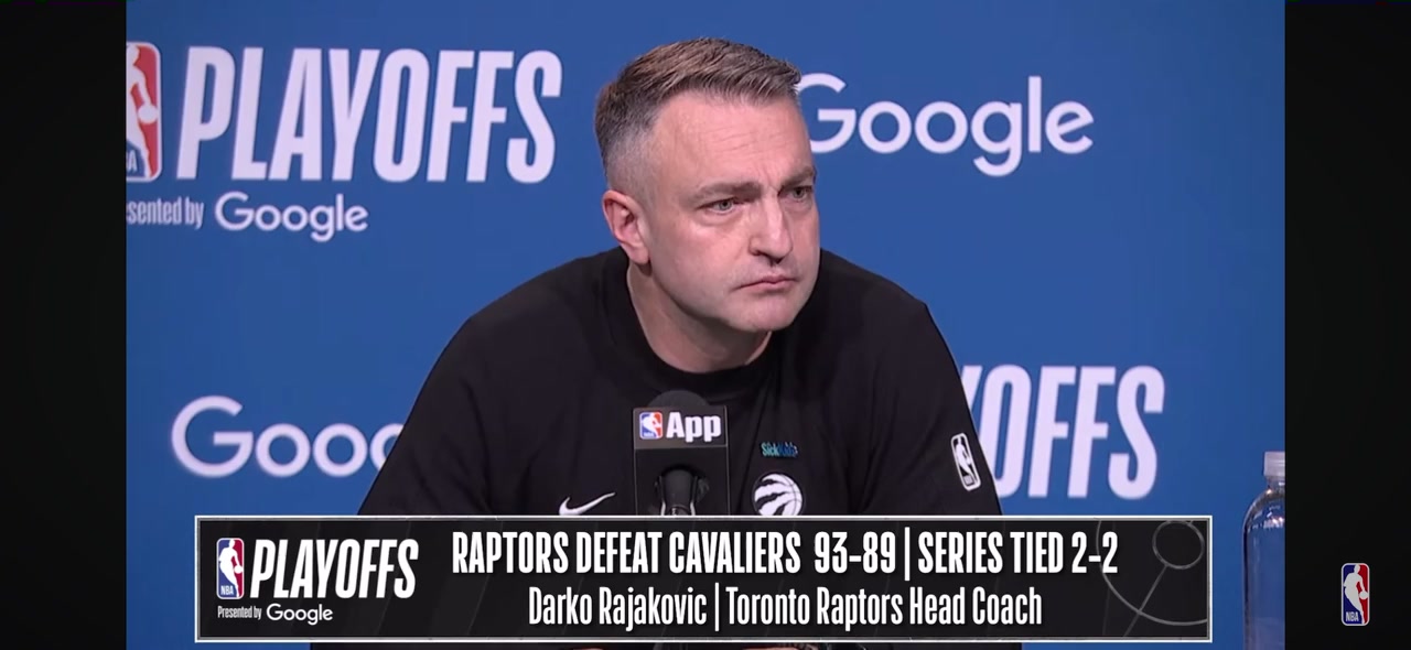 Darko Rajakovic responds to a question about Scottie Barnes