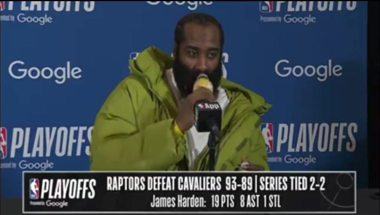 James Harden on losing 2 straight to the Raptors Other than the 4th quarter of game 3 I think the 7 quarters we been here we been playing well Weve had leads and opportunities to go up and we just didnt do it Its not like theyre doing something crazy