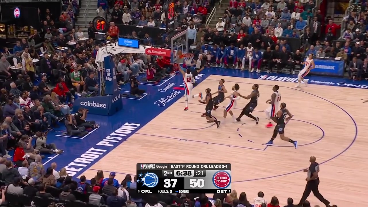 Tobias Harris blows the lefty fastbreak layup and Paolo Banchero with the layup at the other end giving him 18 points with 630 minutes remaining in the 2nd quarter