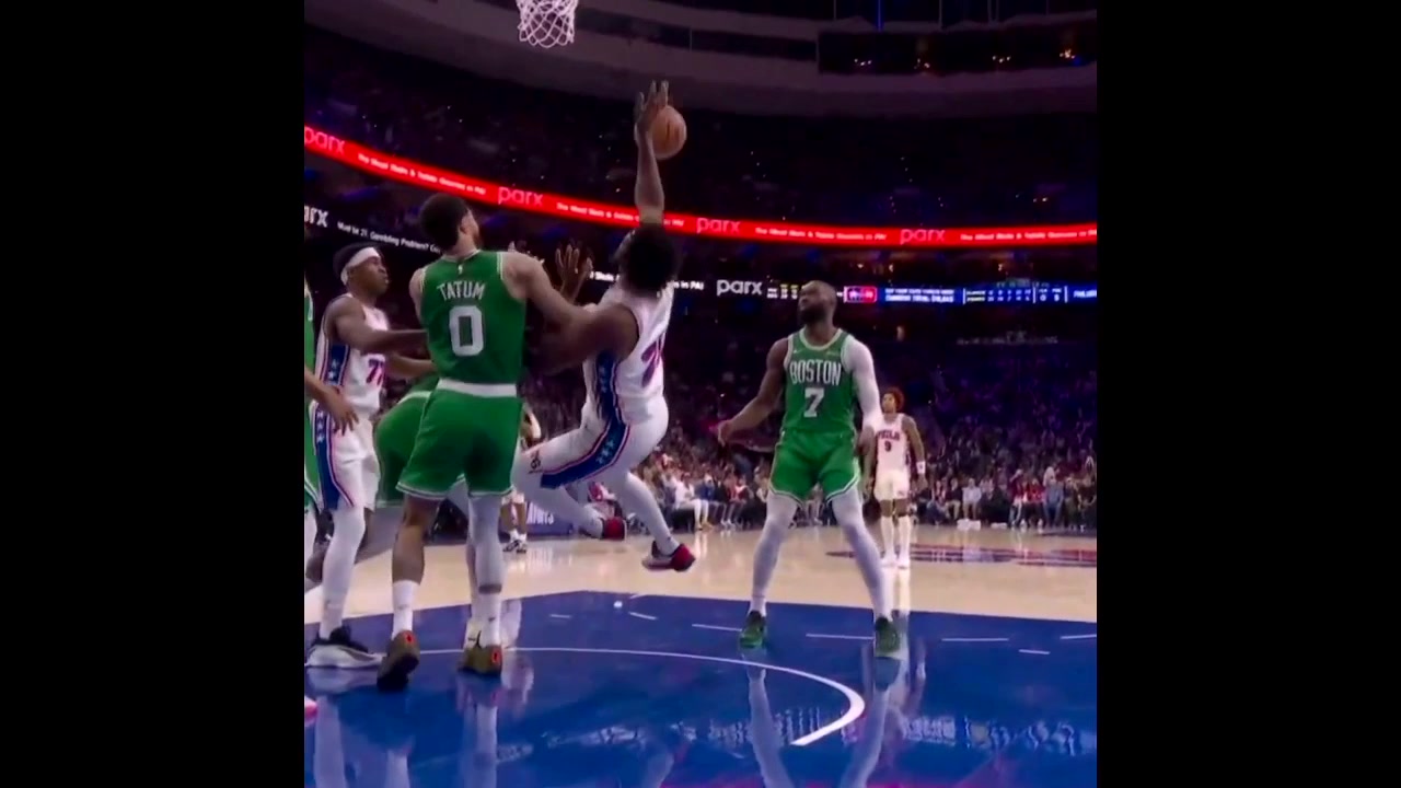 The Force is employed on Embiid as he is violently thrown to the ground