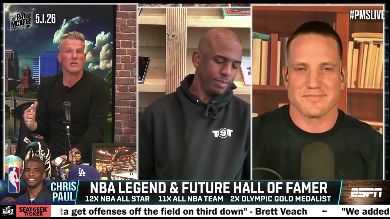 Pat McAfee asks 7x All-Defensive First Team 2x All-Defensive Second Team 6x Steals Leader Chris Paul if being lazy was the reason he didn't make All-Defense the 12 other years